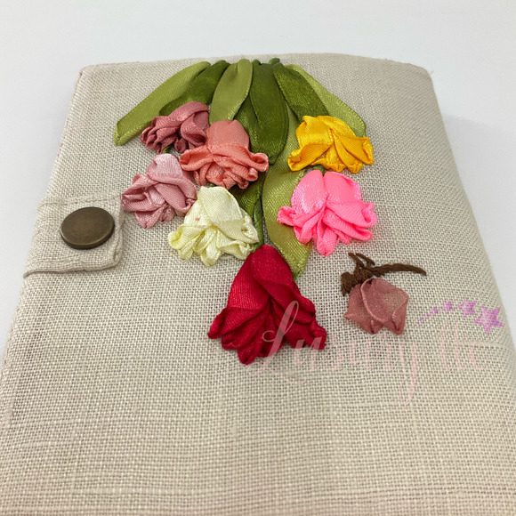 Tulip Embroidery Passport Wallet & Silk Mask, Wedding Gift, Versatile Washable - Picture 6 of 16